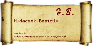 Hudacsek Beatrix névjegykártya