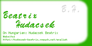 beatrix hudacsek business card